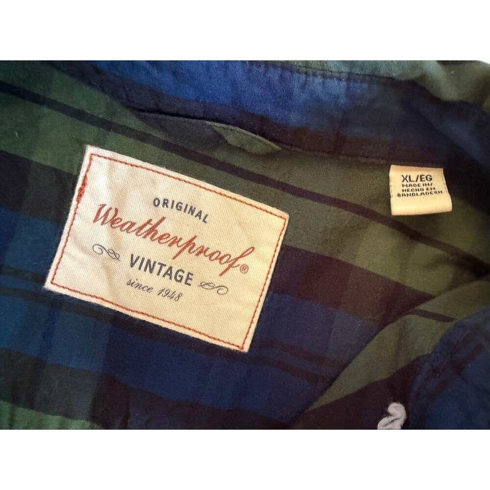 Men’s XL Button Down Shirt Bundle Weatherproof Vintage & George Plaid Check - Picture 4 of 14
